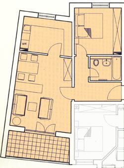 Grundriss der Wohnung